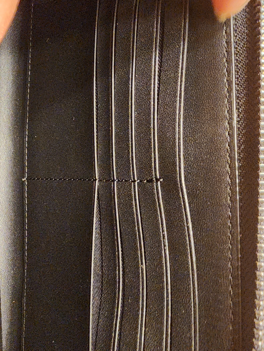 Coach Double Zip Travel Organizer Wallet Black Embossed Leather - Picture 14 of 16